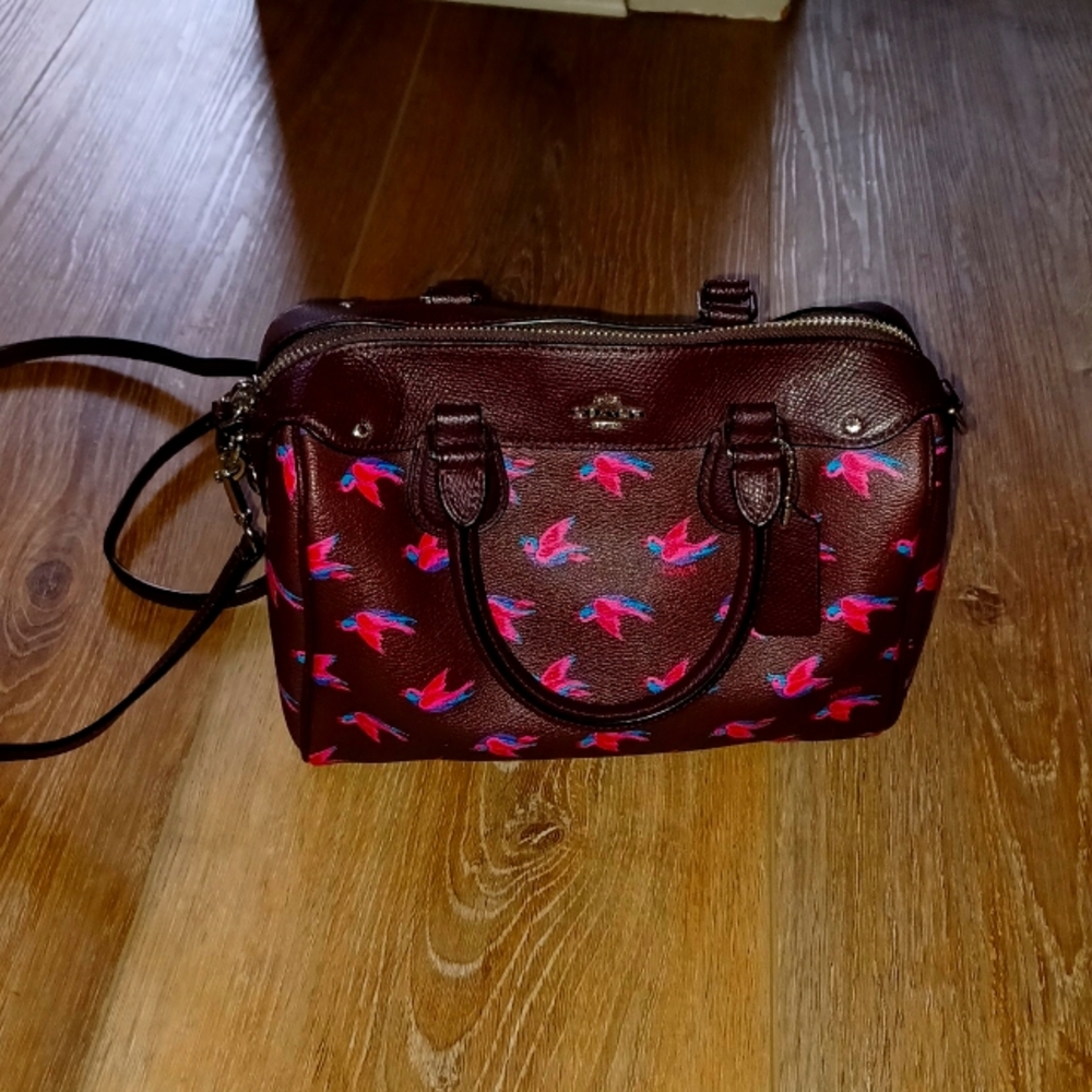 Coach Happy Birds Mini Bennett Satchel